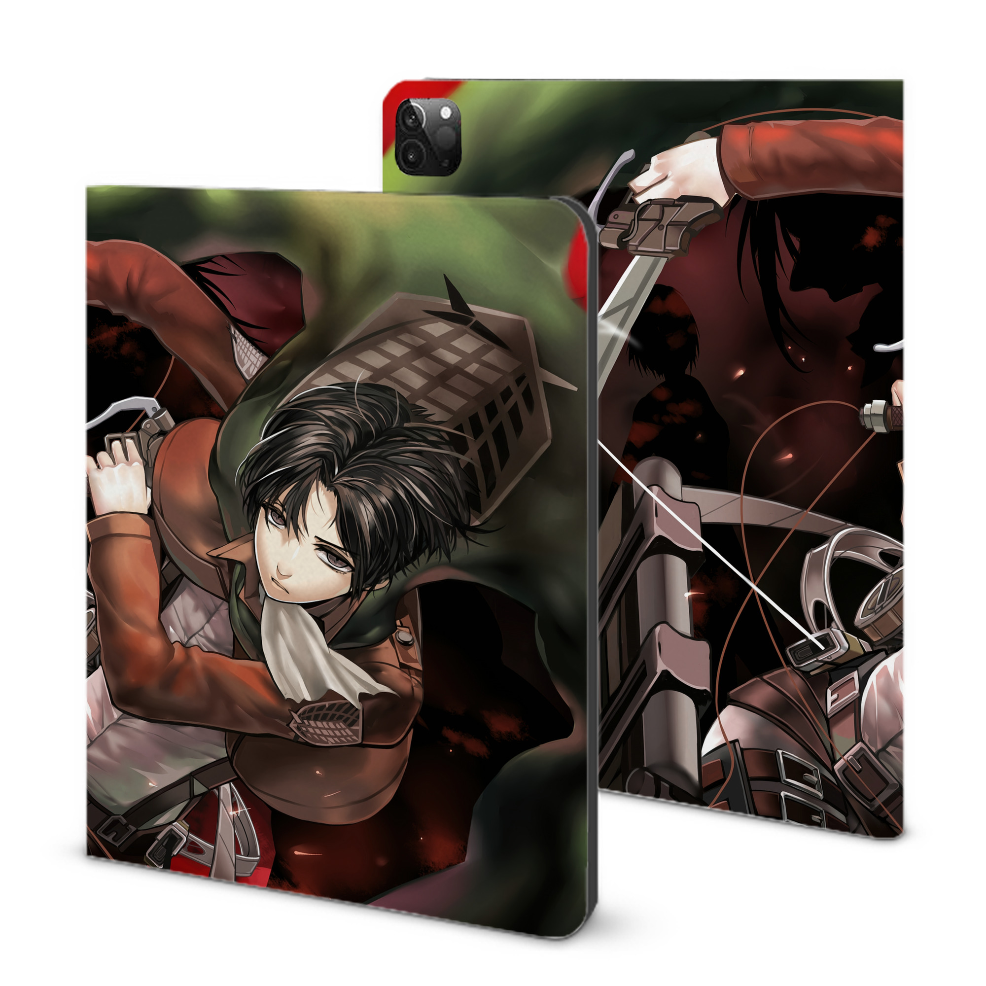 （画像用） 進撃の巨人 Attack on Titan IPadケース ペンホルダー付き ブックスタイルデザイン